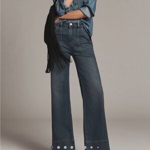 Pilcro Dark Blue Flare Jeans